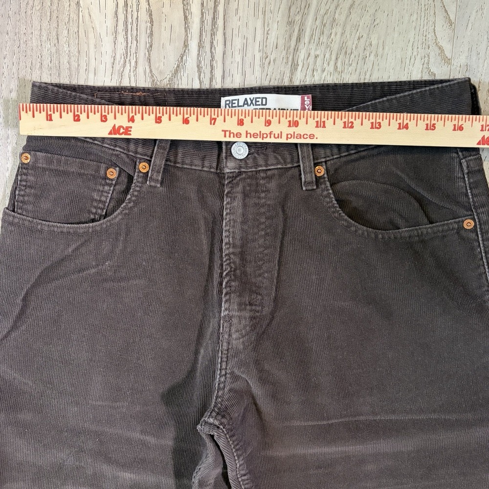Vtg Levis 559 Corduroy Jeans Brown Relaxed Fit Straight Red Tab Y2K 32x30 HK - Picture 2 of 11